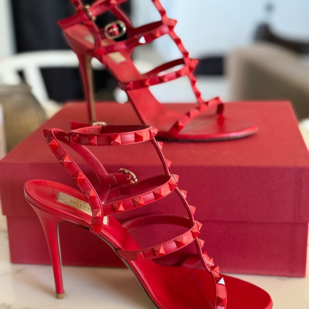 Valentino Red Strappy Heels